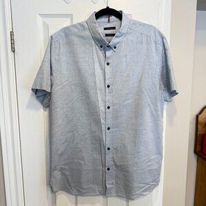 RW & Co Men's Short Sleeve Button Down Cotton Shirt Tailored Fit